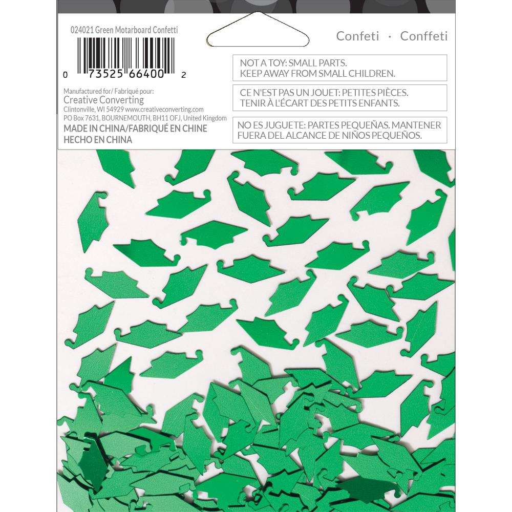 12ct Bulk Green Mortarboard Graduation Confetti