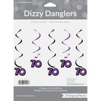 30ct Bulk 70th Birthday Dizzy Danglers