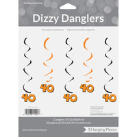 30ct Bulk 40th Birthday Dizzy Danglers