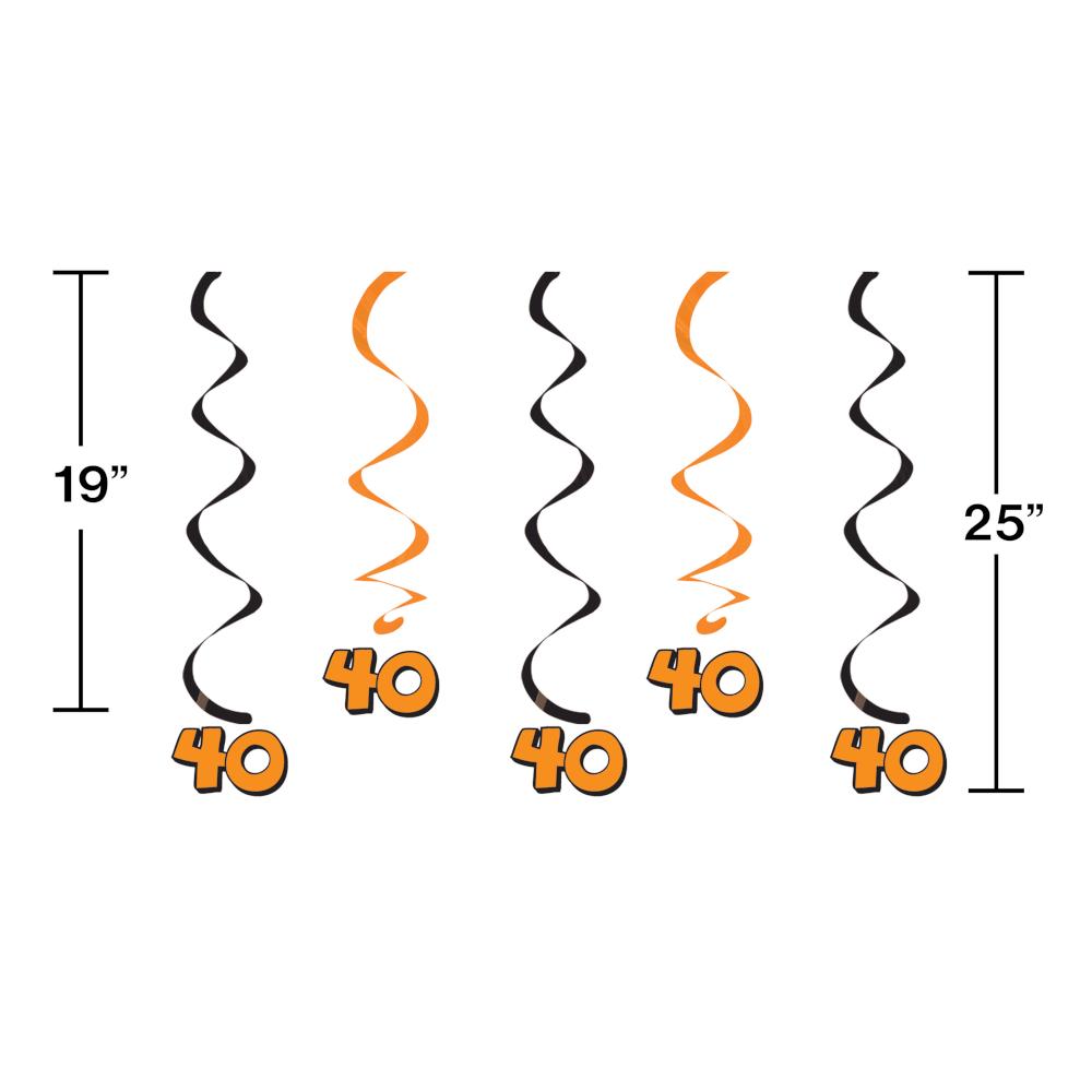 30ct Bulk 40th Birthday Dizzy Danglers