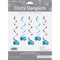 30ct Bulk 50th Birthday Dizzy Danglers