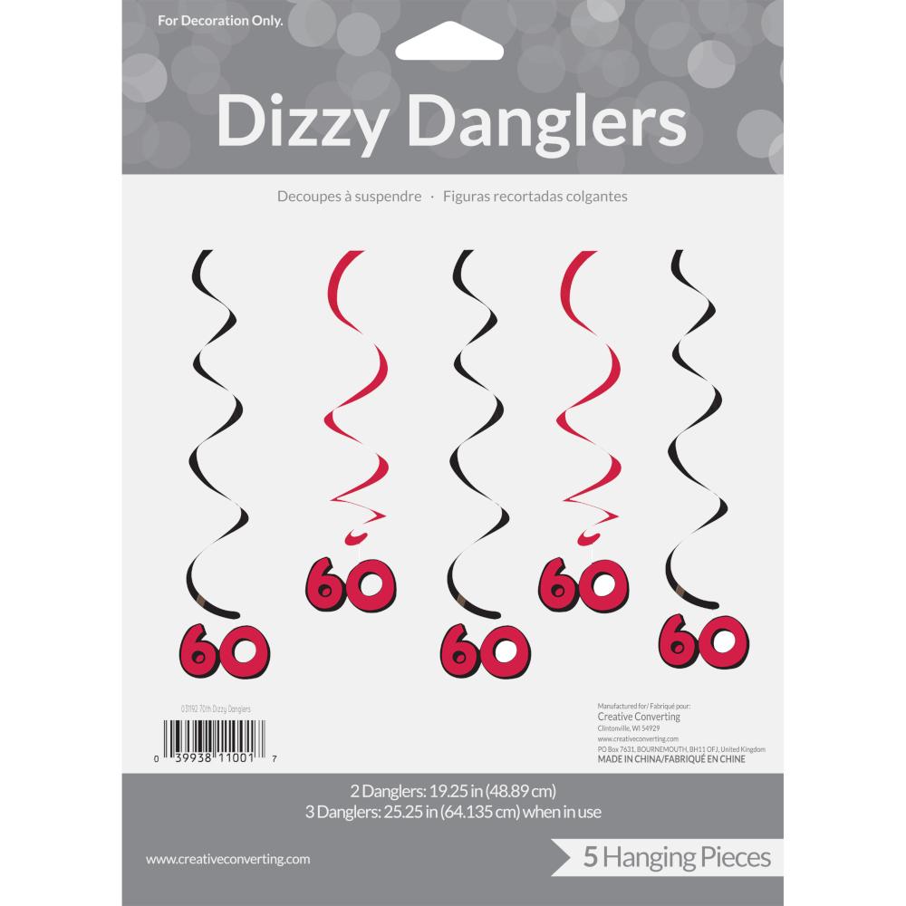 30ct Bulk 60th Birthday Dizzy Danglers