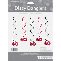 30ct Bulk 60th Birthday Dizzy Danglers