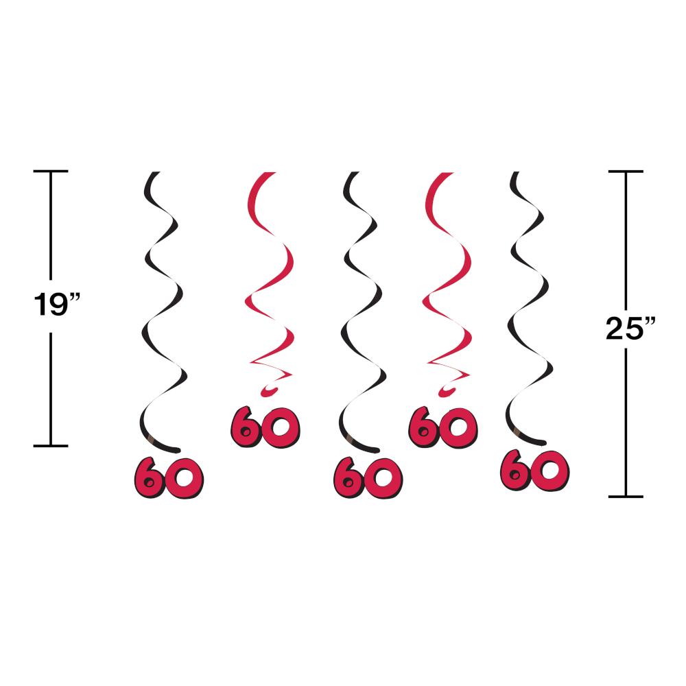 30ct Bulk 60th Birthday Dizzy Danglers