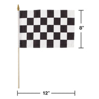 Black And White Check Cloth Racing Flag, 8