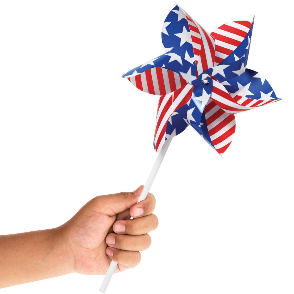 Patriotic Pinwheel Pl, Patriotic 13" Party Decoration