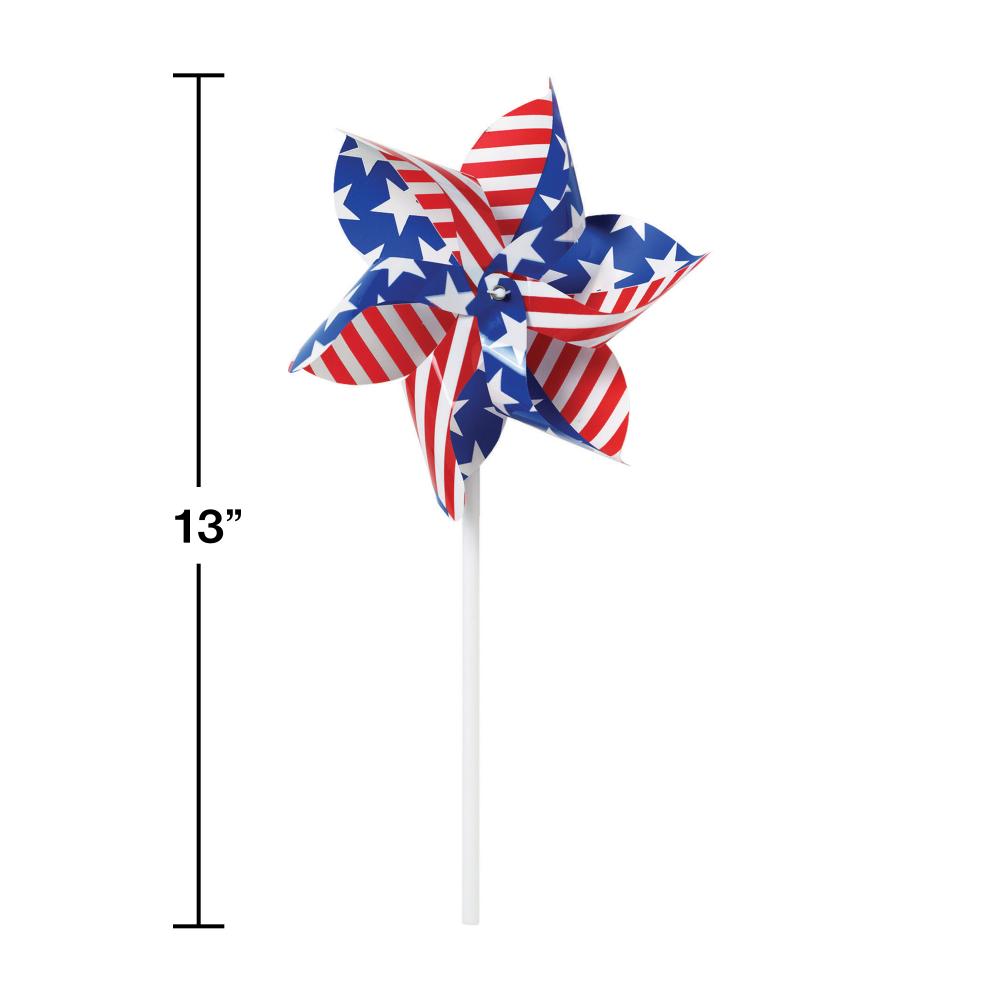 Patriotic Pinwheel Pl, Patriotic 13" Party Decoration