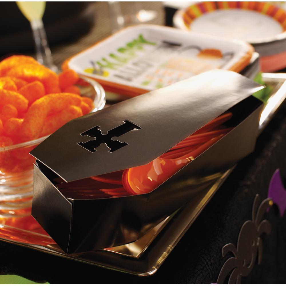 Halloween Coffin Silverware Caddy, 3 ct Party Decoration