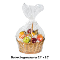 12ct Bulk Large Clear Basket Bags