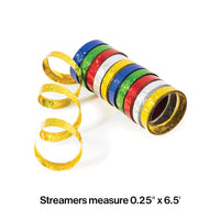 6ct Bulk Multicolor Holographic Serpentine Streamers