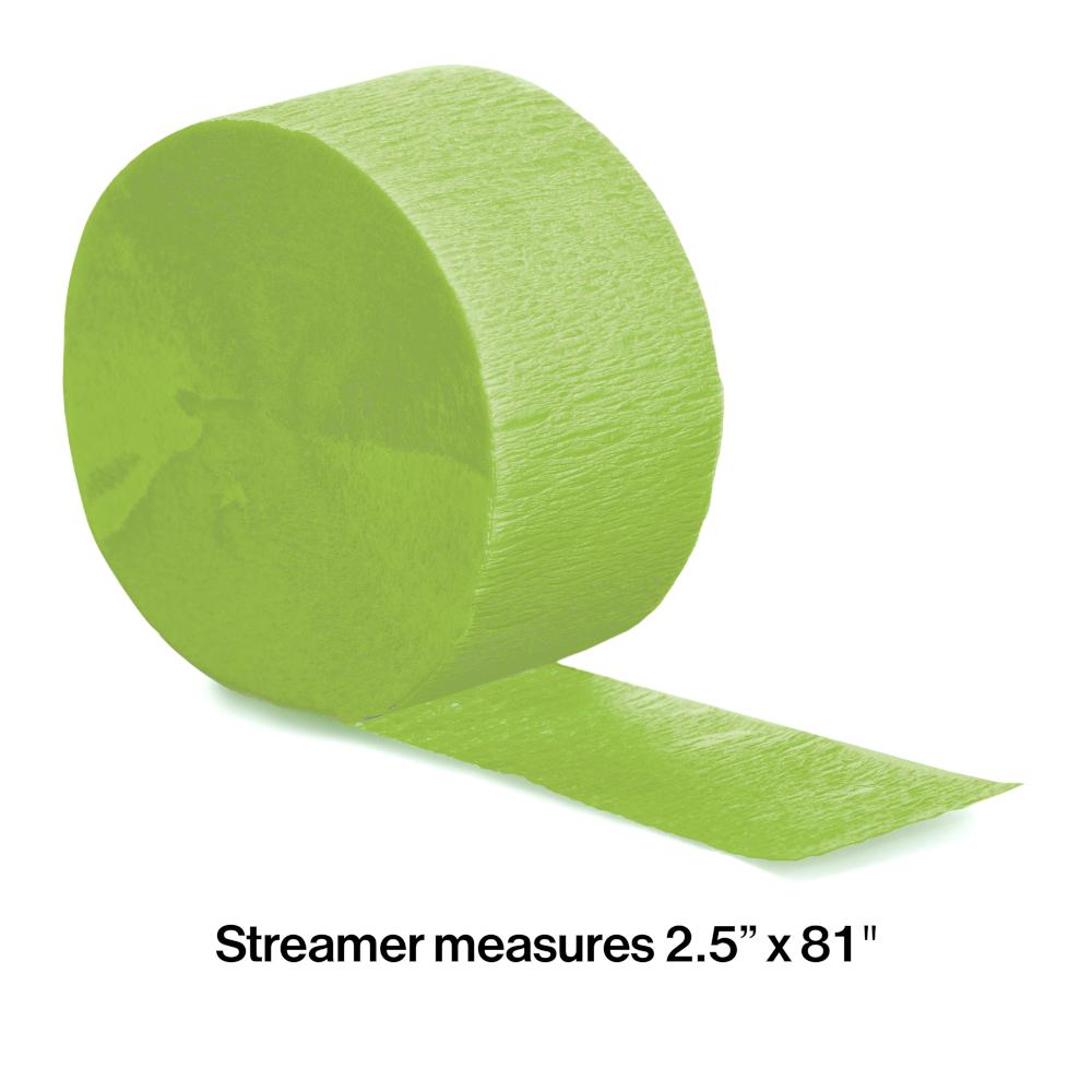Fresh Lime Crepe Streamers 81' Party Decoration
