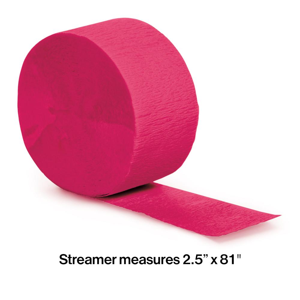 12ct Bulk Hot Magenta Crepe Streamer