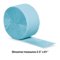 Pastel Blue Crepe Streamers 81' Party Decoration