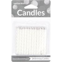 288ct Bulk White Striped Candles