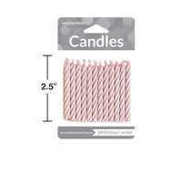 288ct Bulk Pink Striped Candles