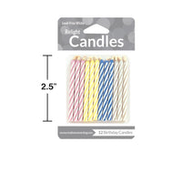 Striped Magic Relight Candles, 12 ct Party Decoration