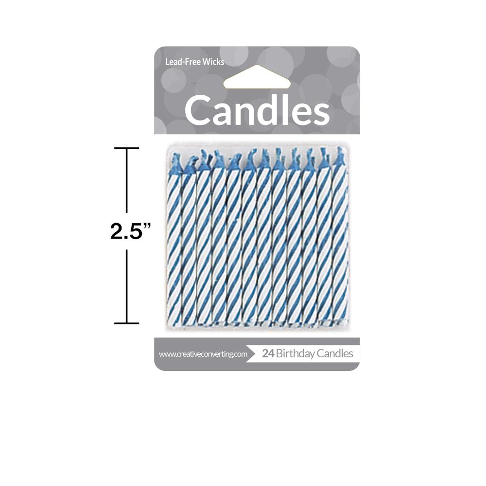 288ct Bulk Blue Striped Candles