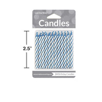 288ct Bulk Blue Striped Candles