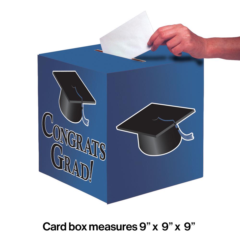 Blue Graduation Card Box Party Decoration