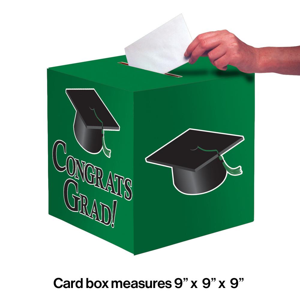 6ct Bulk Graduation Card Boxes Green