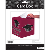 6ct Bulk Graduation Card Boxes Burgundy