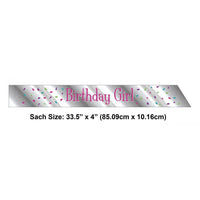 6 pc Bulk Birthday Girl Sashes