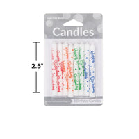 Happy Birthday Candles, 8 ct Party Decoration