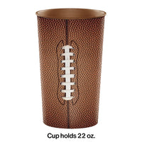 20ct Bulk Football 22 oz Plastic Stadium Cups