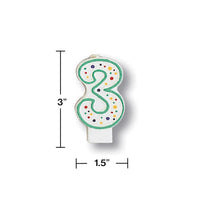 Polka Dot #3 Candle Party Decoration