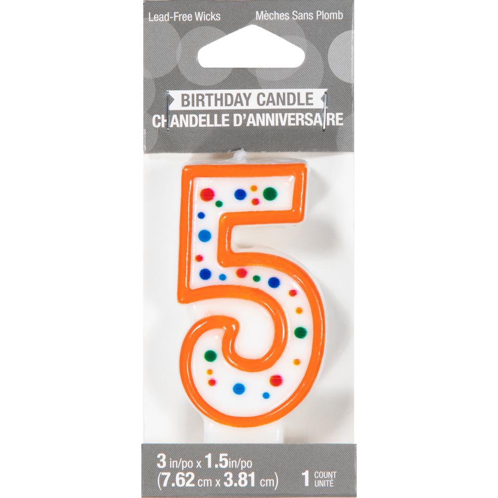 Polka Dot #5 Candle Party Decoration