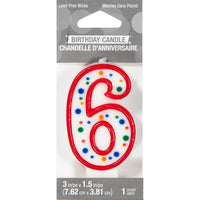 Polka Dot #6 Candle Party Decoration