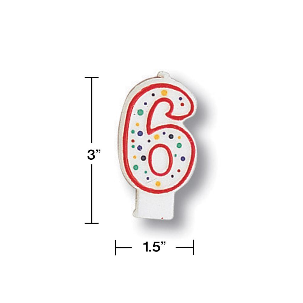 Polka Dot #6 Candle Party Decoration