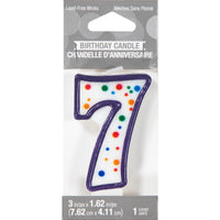 Polka Dot #7 Candle Party Decoration