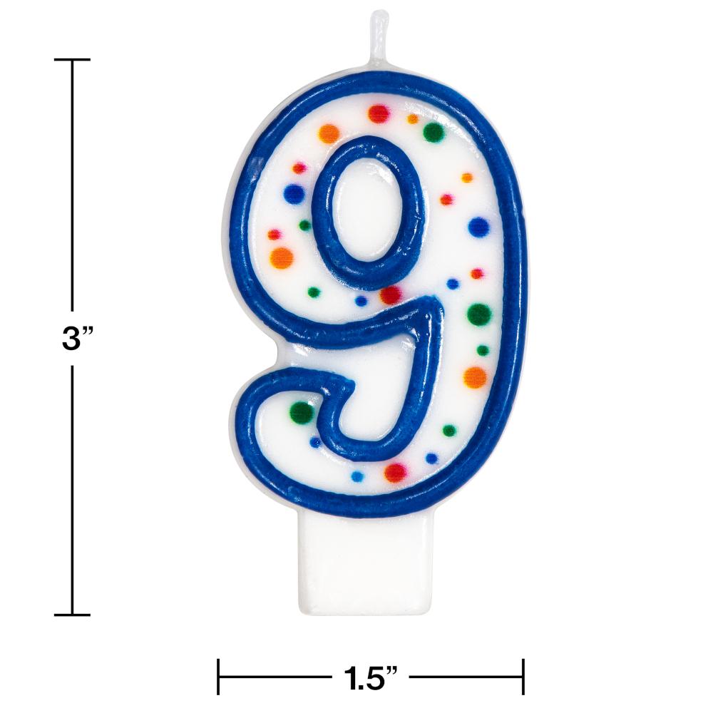 Polka Dot #9 Candle Party Decoration