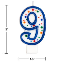 Polka Dot #9 Candle Party Decoration