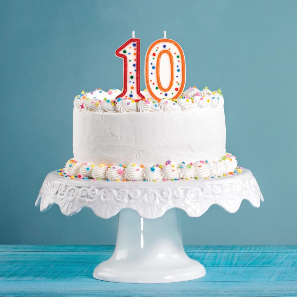 Polka Dot #0 Candle Party Decoration