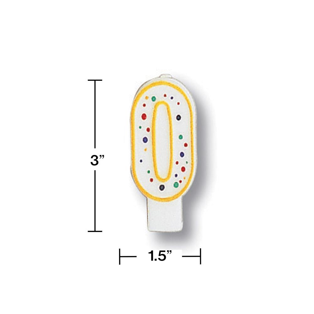 Polka Dot #0 Candle Party Decoration