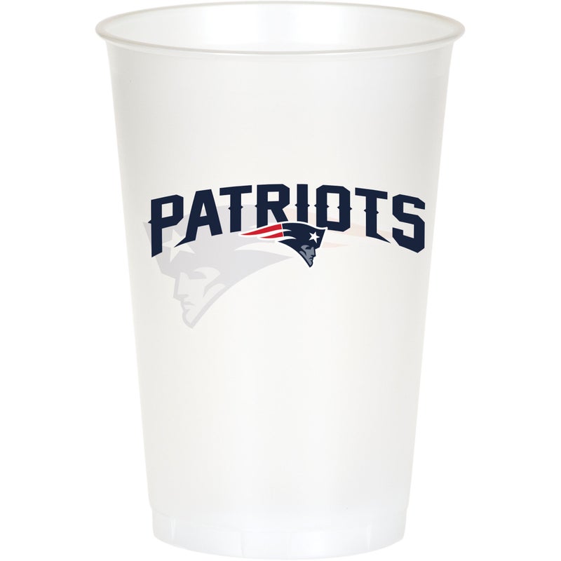 New England Patriots Plastic Cup, 20 Oz (8/Pkg)