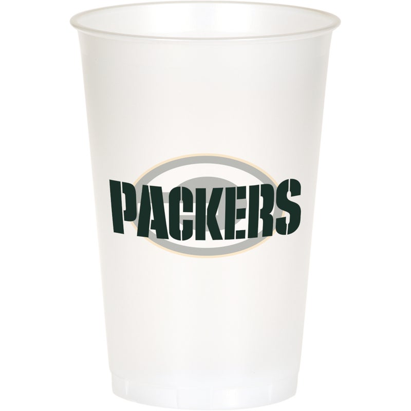 96/Case Bulk Green Bay Packers 20 oz Plastic Cups