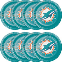 96/Case Bulk Miami Dolphins Dinner Plates