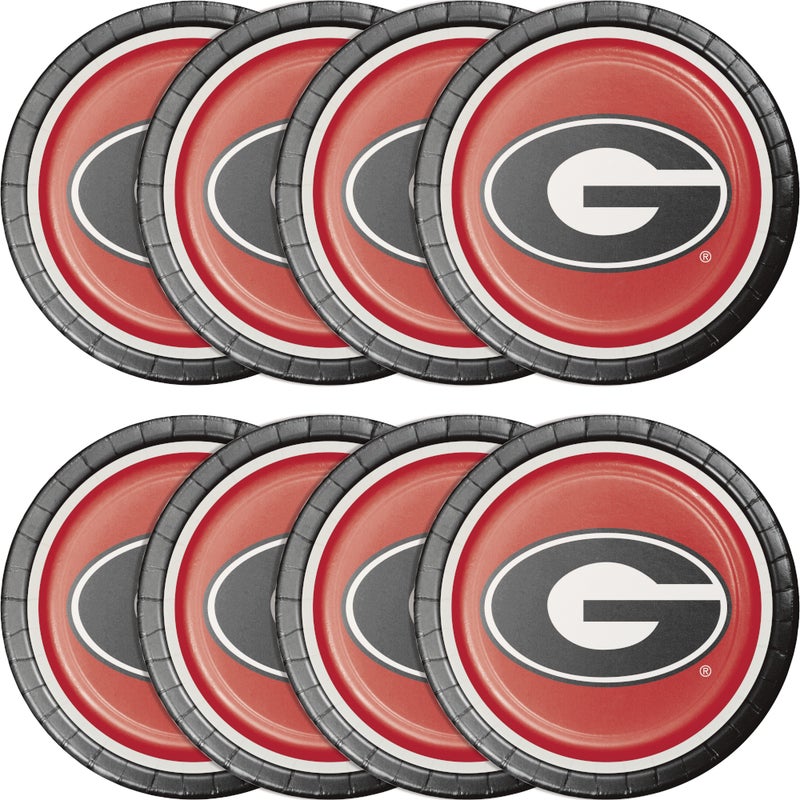 96/Case Bulk Georgia Bulldogs Dinner Plates