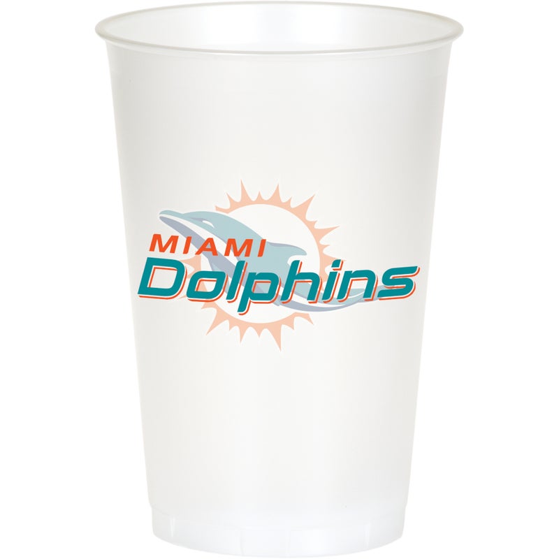 Miami Dolphins 20 oz Plastic Cup (8/Pkg)