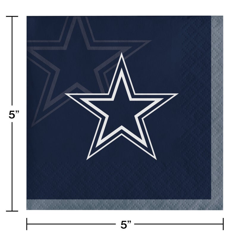 192/Case Bulk Dallas Cowboys Beverage Napkins
