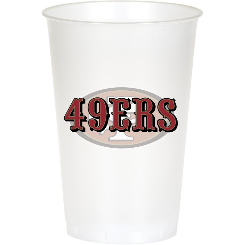 96/Case Bulk San Francisco 49ers 20 oz Plastic Cups