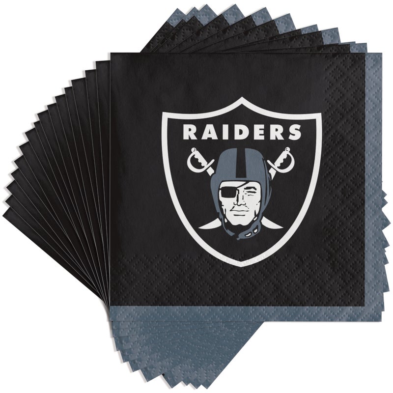 192/Case Bulk Las Vegas Raiders Beverage Napkins
