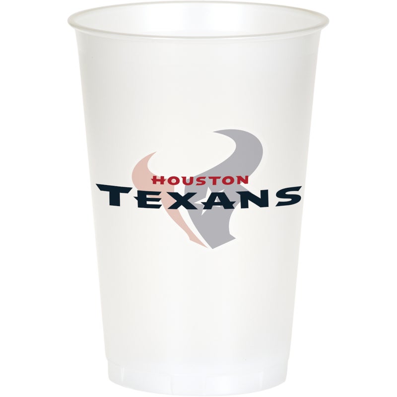 96/Case Bulk Houston Texans 20 oz Plastic Cups