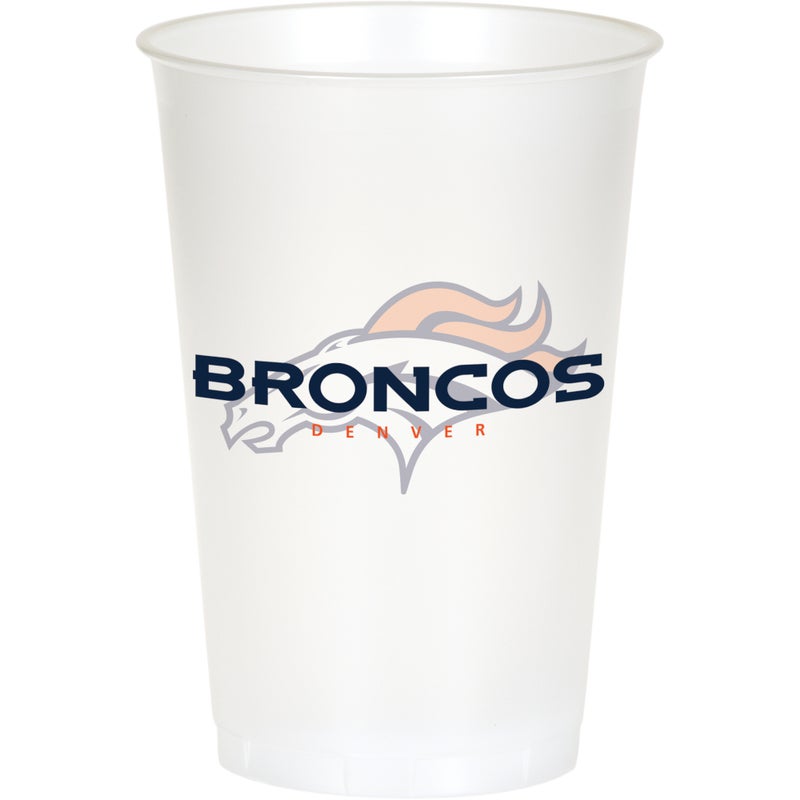 Denver Broncos Plastic Cup, 20 Oz (8/Pkg)