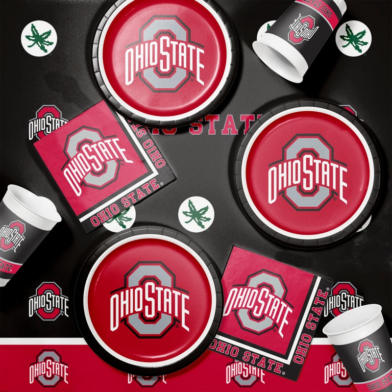 96/Case Bulk Ohio State Buckeyes Dinner Plates