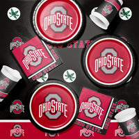 96/Case Bulk Ohio State Buckeyes Dinner Plates