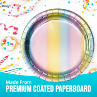 96/Case Bulk Iridescent Party Dessert Plates
